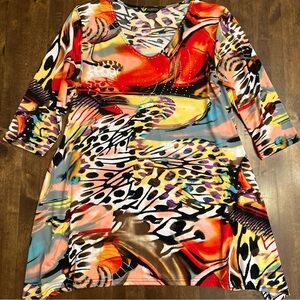 Valentina Top Blouse Artsy Art to Wear‎ Maxamalism Office Party Travel Unique